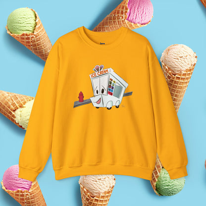 Sundae Driver | Unisex Heavy Blend™ Crewneck Sweatshirt - Sweatshirt | A quirky, joy-filled design from Have Fun Spread Joy.
