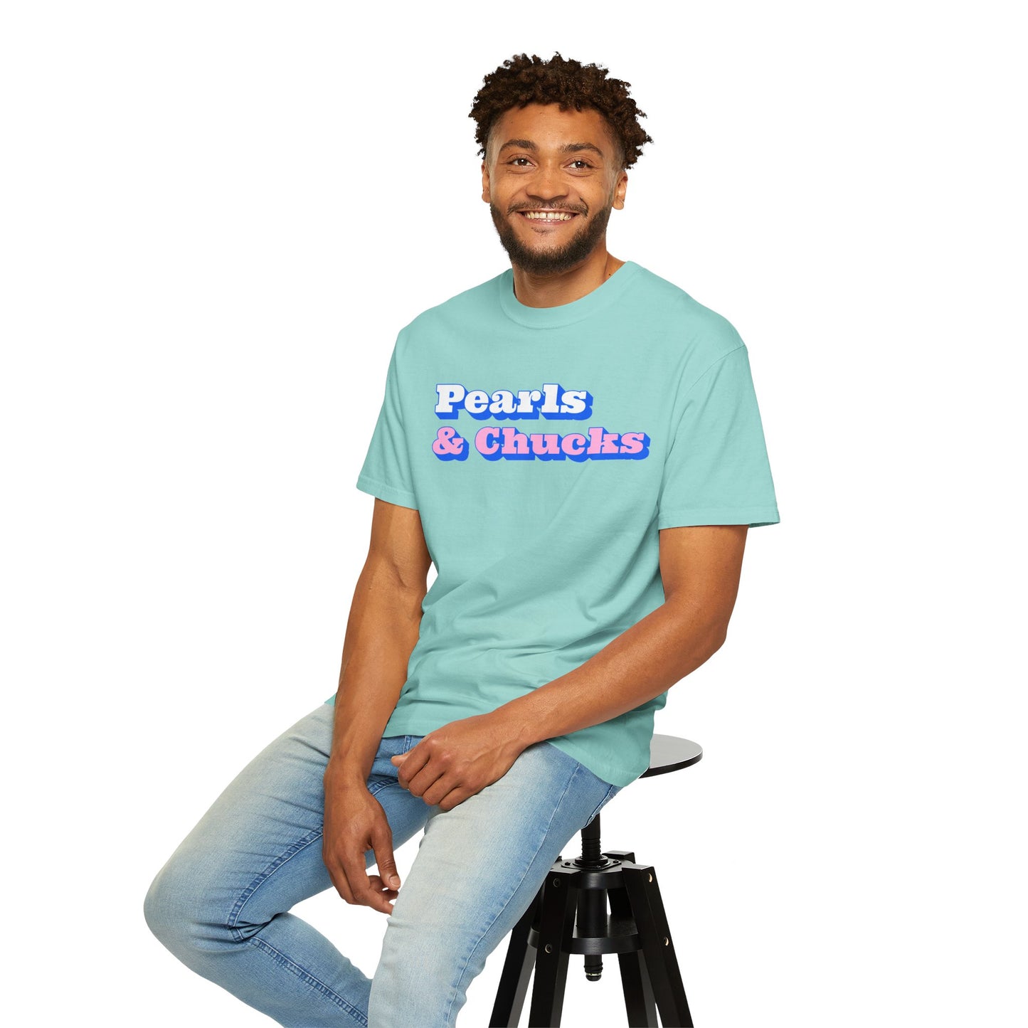 Pearls & Chucks General (Unisex Garment-Dyed T-shirt)