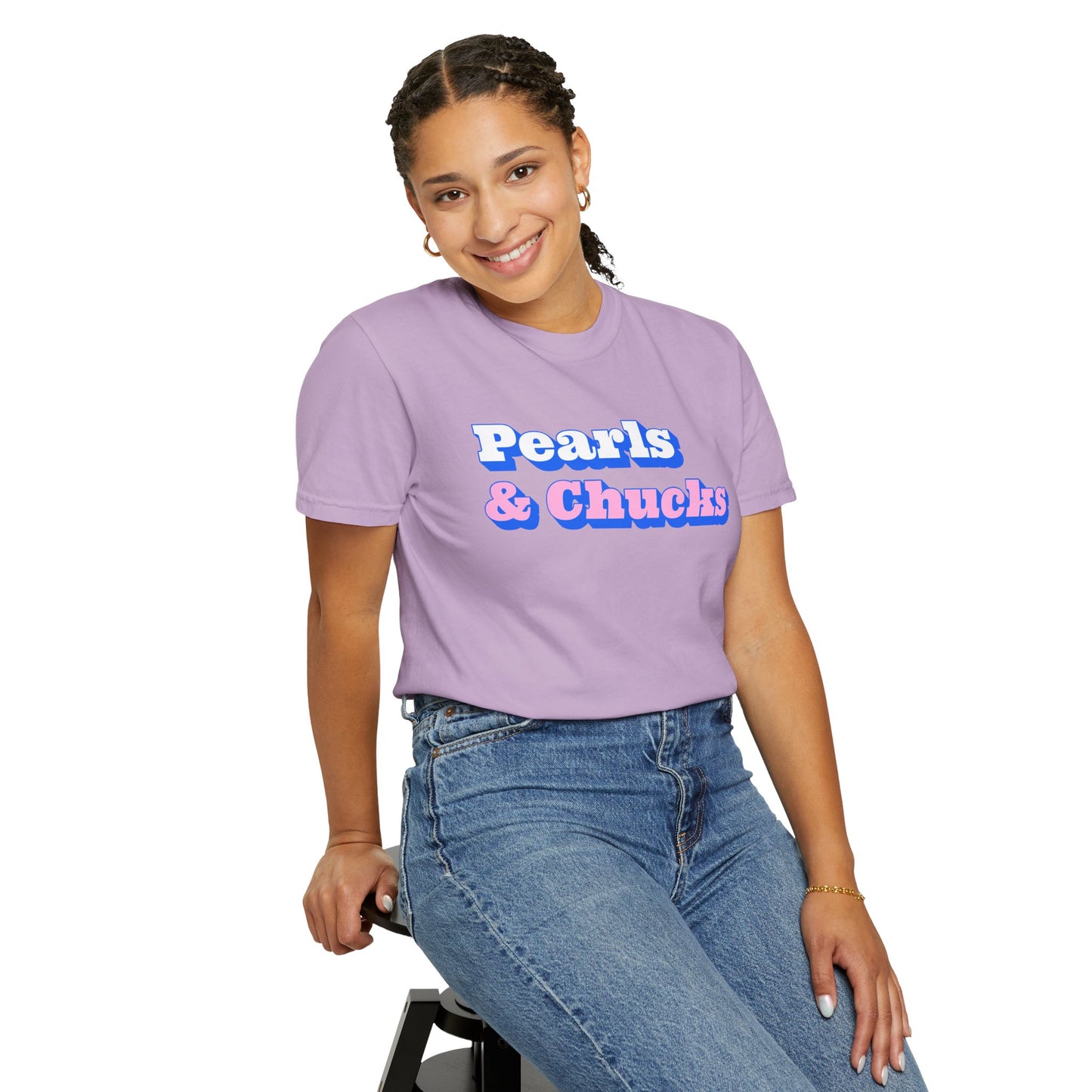 Pearls & Chucks General (Unisex Garment-Dyed T-shirt)