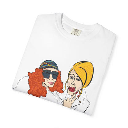 An Absolutely Fabulous Illustrated | Unisex Garment-Dyed T-shirt - T-Shirt | A quirky, joy-filled design from Have Fun Spread Joy.