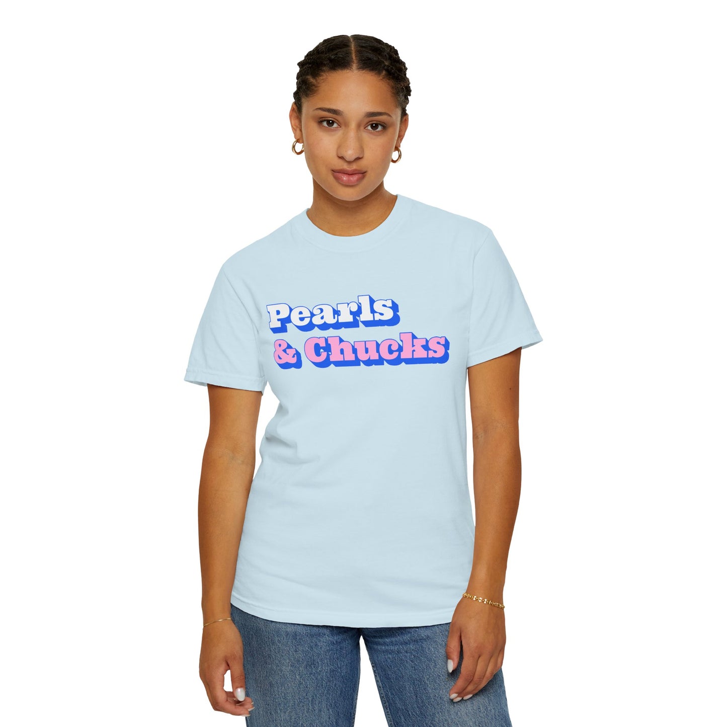 Pearls & Chucks General (Unisex Garment-Dyed T-shirt)