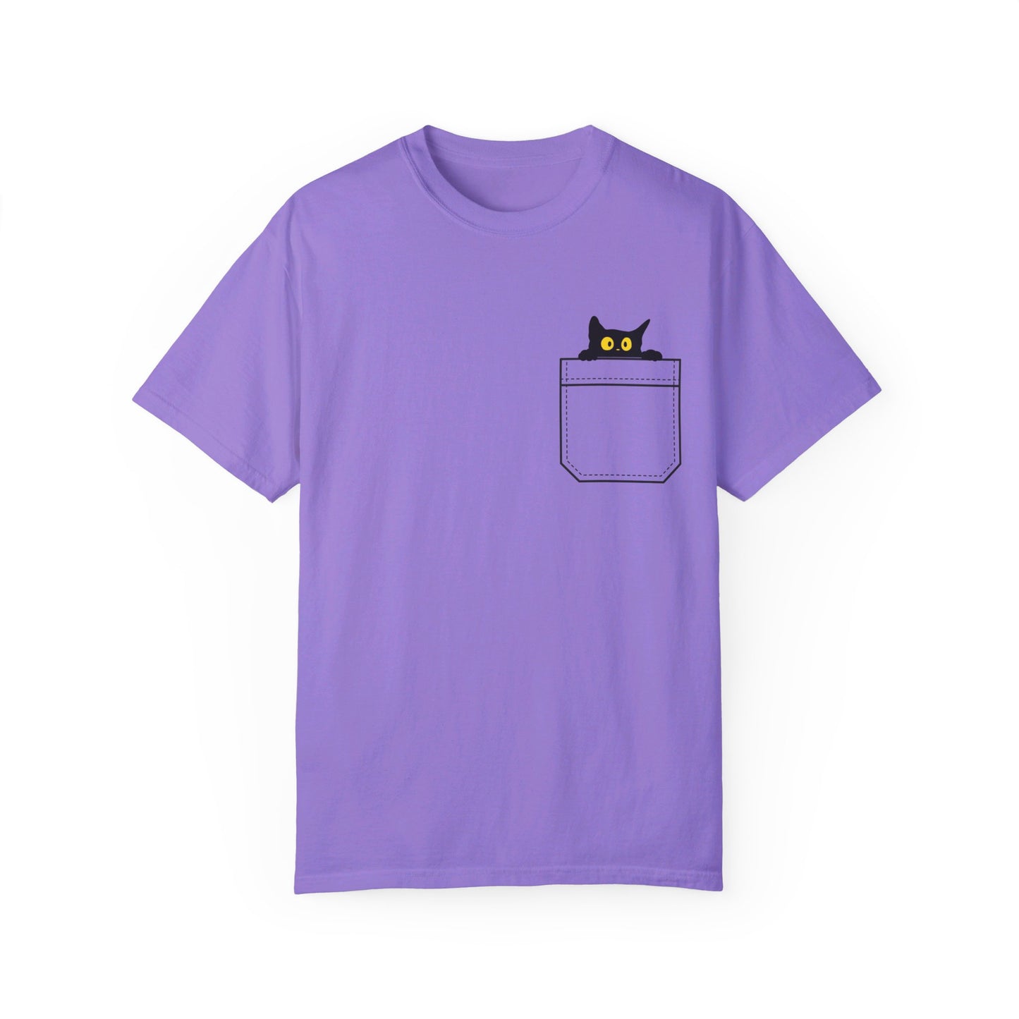 Pocket Cat T-Shirt | Unisex Garment-Dyed T-shirt