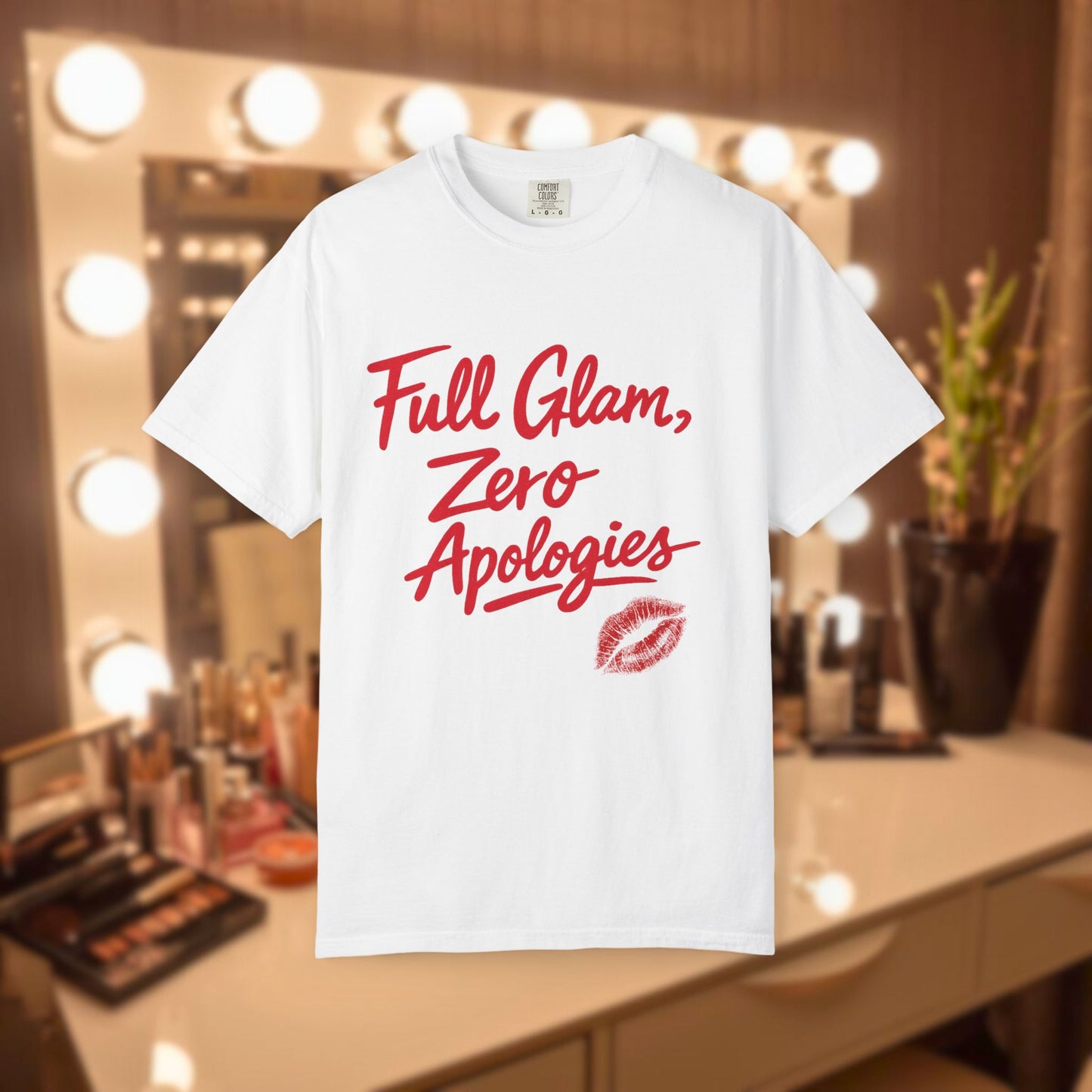 Full Glam, Zero Apologies | Unisex Graphic Crewneck T-Shirt