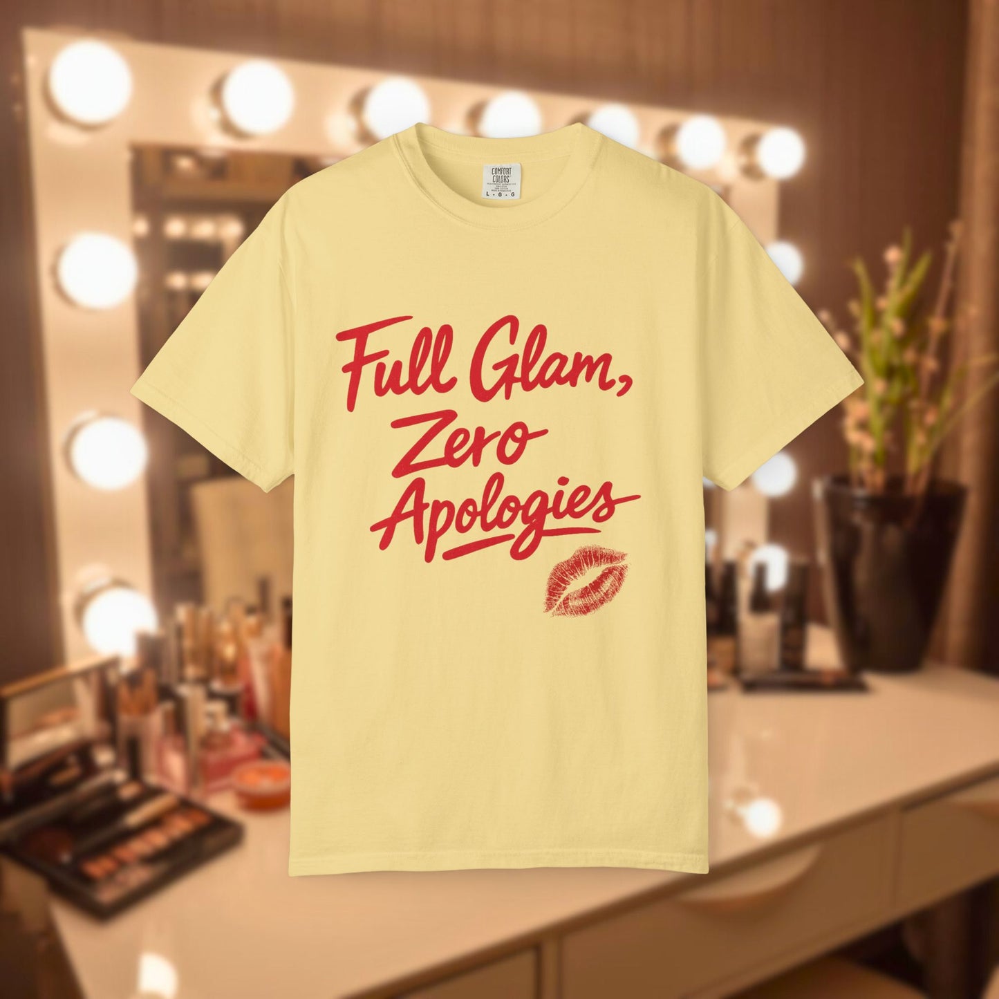 Full Glam, Zero Apologies | Unisex Graphic Crewneck T-Shirt