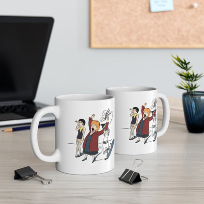 Classic Broadway Divas Illustrated Coffee or Tea Mug 11oz - Mug | A quirky, joy-filled design from Have Fun Spread Joy.