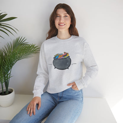 Pot O’Berets | Unisex Heavy Blend™ Crewneck Sweatshirt - Sweatshirt | A quirky, joy-filled design from Have Fun Spread Joy.