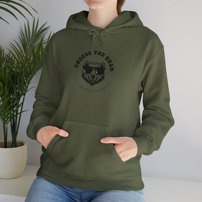Choose the Bear | Unisex Heavy Blend™ Hooded Sweatshirt - Hoodie | A quirky, joy-filled design from Have Fun Spread Joy.