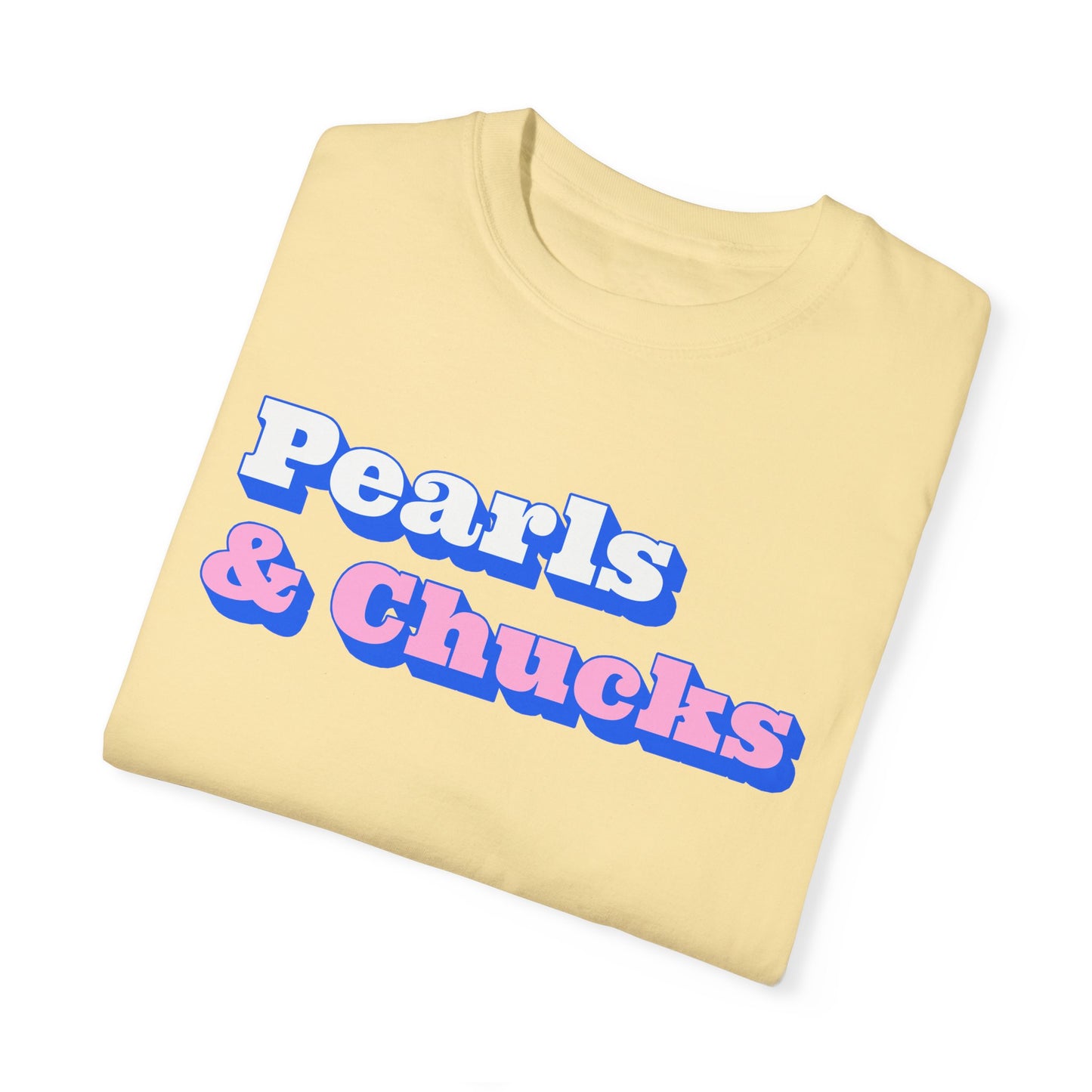 Pearls & Chucks General (Unisex Garment-Dyed T-shirt)