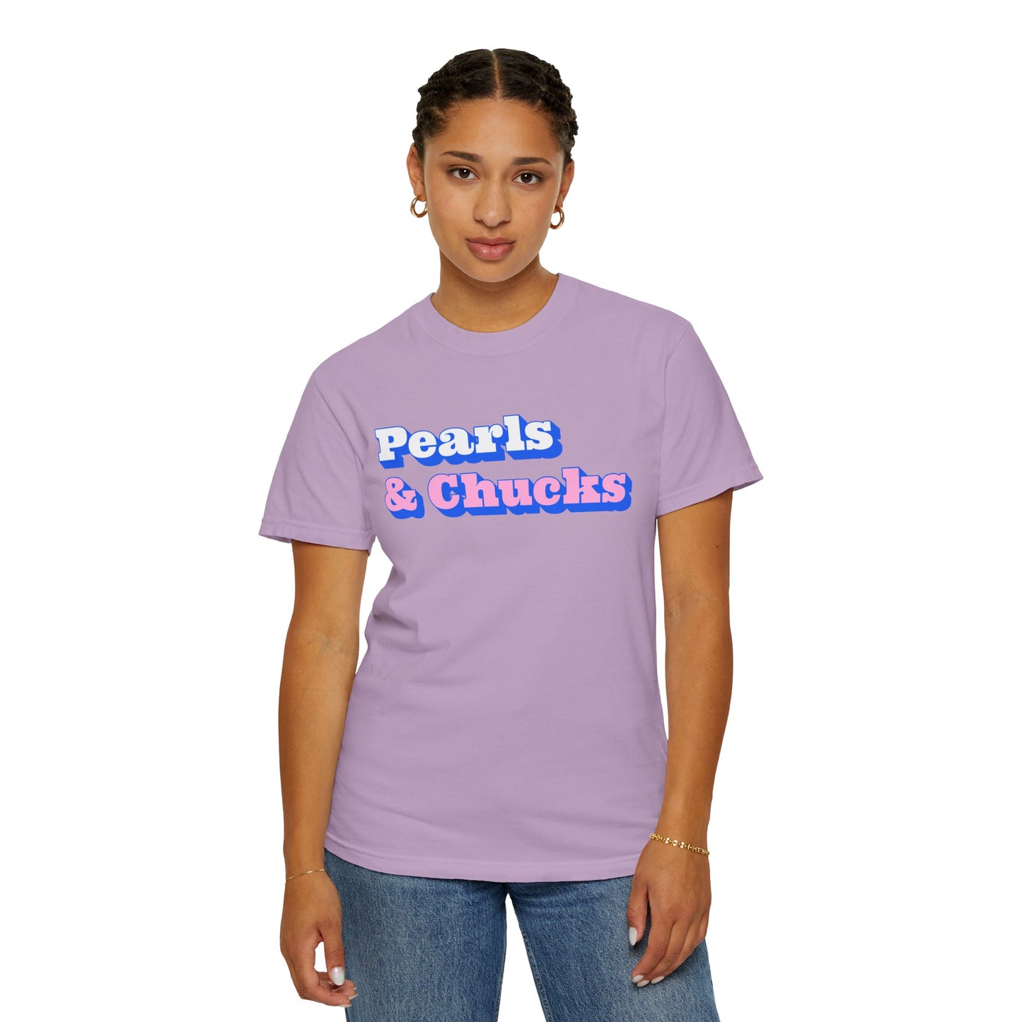 Pearls & Chucks General (Unisex Garment-Dyed T-shirt)