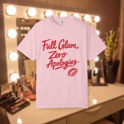 Full Glam, Zero Apologies | Unisex Graphic Crewneck T-Shirt