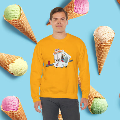 Sundae Driver | Unisex Heavy Blend™ Crewneck Sweatshirt - Sweatshirt | A quirky, joy-filled design from Have Fun Spread Joy.