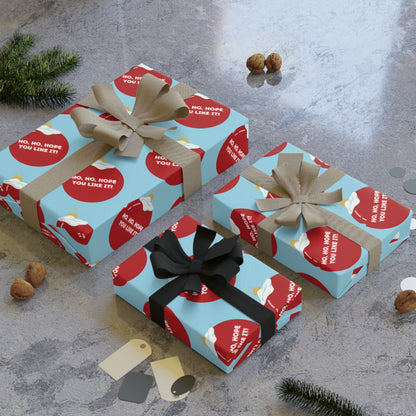 Ho Ho Hope You Like It | Christmas Gift Wrapping Paper Rolls, 1pc - Home Decor | A quirky, joy-filled design from Have Fun Spread Joy.