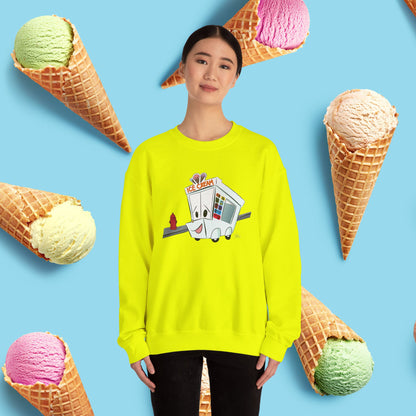 Sundae Driver | Unisex Heavy Blend™ Crewneck Sweatshirt - Sweatshirt | A quirky, joy-filled design from Have Fun Spread Joy.