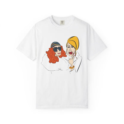 An Absolutely Fabulous Illustrated | Unisex Garment-Dyed T-shirt - T-Shirt | A quirky, joy-filled design from Have Fun Spread Joy.