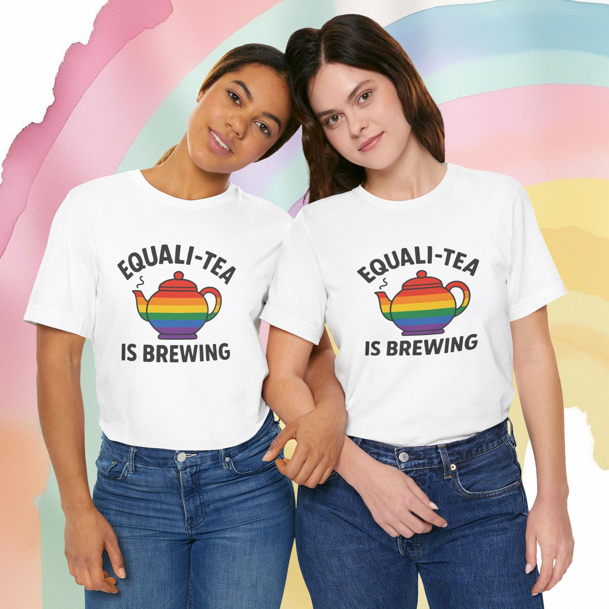 Equali-Tea Is Brewing Tee – Because the Tea Is Hot and the Looks Are Hotter - T-Shirt | A quirky, joy-filled design from Have Fun Spread Joy.