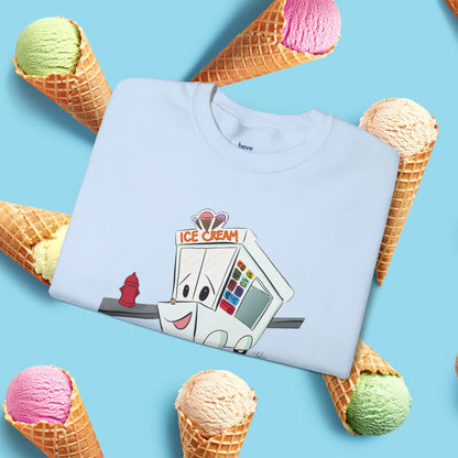 Sundae Driver | Unisex Heavy Blend™ Crewneck Sweatshirt - Sweatshirt | A quirky, joy-filled design from Have Fun Spread Joy.