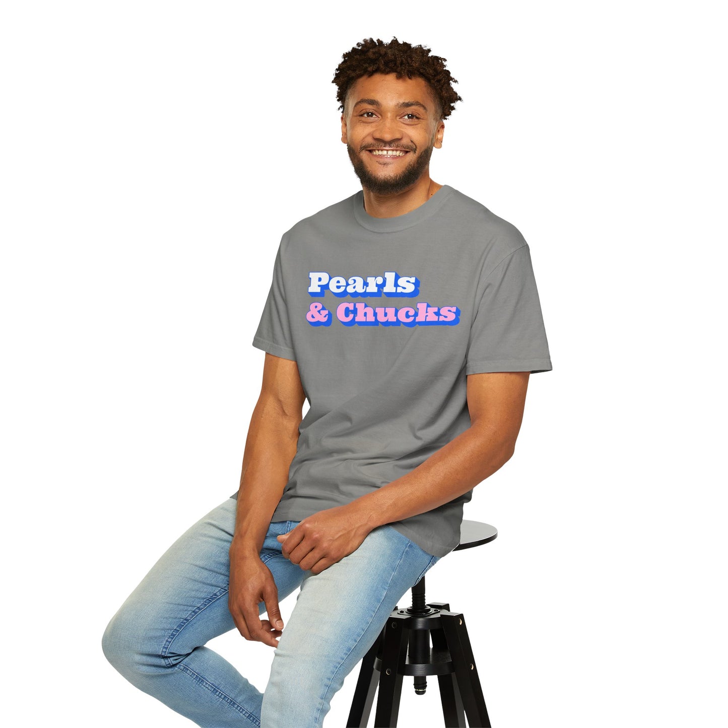 Pearls & Chucks General (Unisex Garment-Dyed T-shirt)