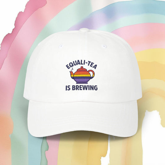 Equali-Tea Is Brewing Hat - Hats | A quirky, joy-filled design from Have Fun Spread Joy.