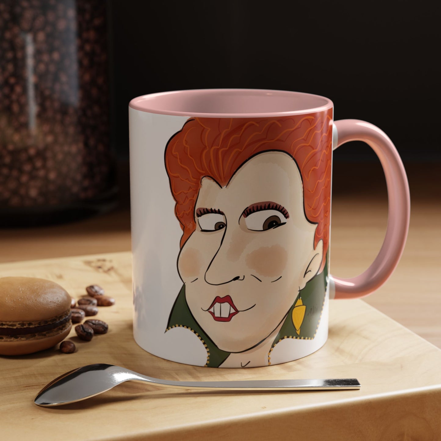 Illustrated Winifred Sanderson-Inspired Coffee or Tea Mug (11, 15oz)