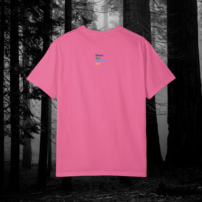 If You Haunt It, Flaunt It Illustrated Tee | Unisex Garment-Dyed T-shirt - T-Shirt | A quirky, joy-filled design from Have Fun Spread Joy.