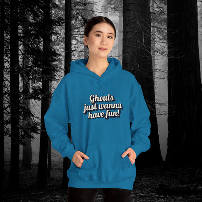 Ghouls Just Wanna Have Fun | Unisex Heavy Blend™ Hooded Sweatshirt - Hoodie | A quirky, joy-filled design from Have Fun Spread Joy.