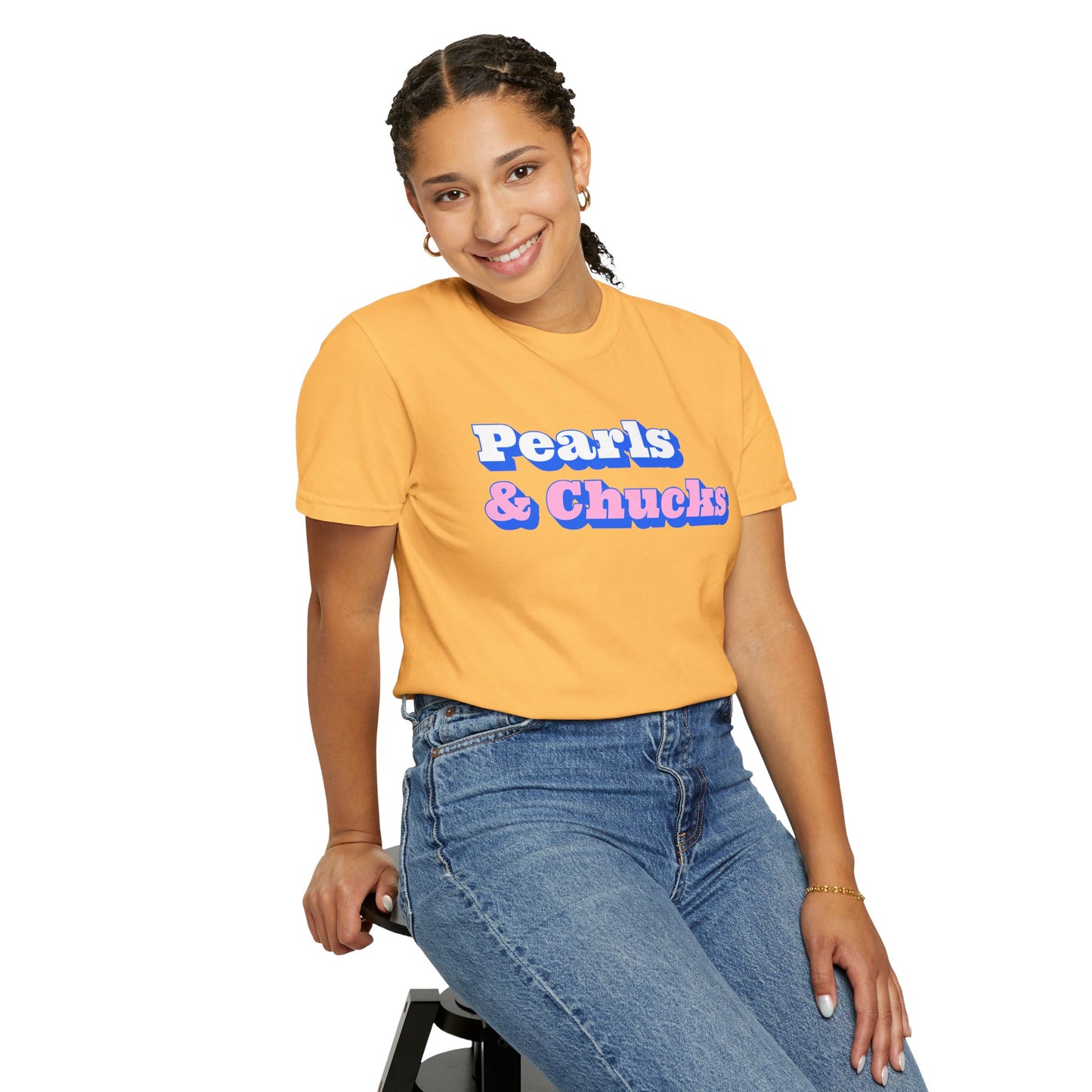 Pearls & Chucks General (Unisex Garment-Dyed T-shirt)