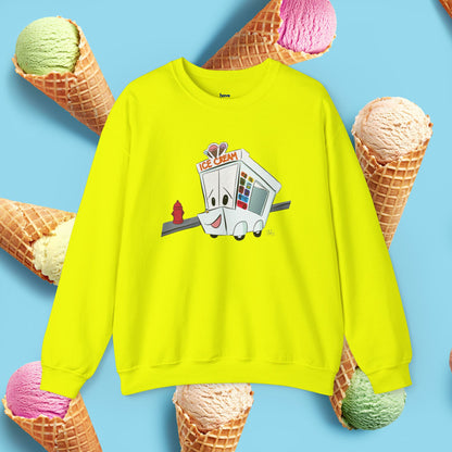 Sundae Driver | Unisex Heavy Blend™ Crewneck Sweatshirt - Sweatshirt | A quirky, joy-filled design from Have Fun Spread Joy.