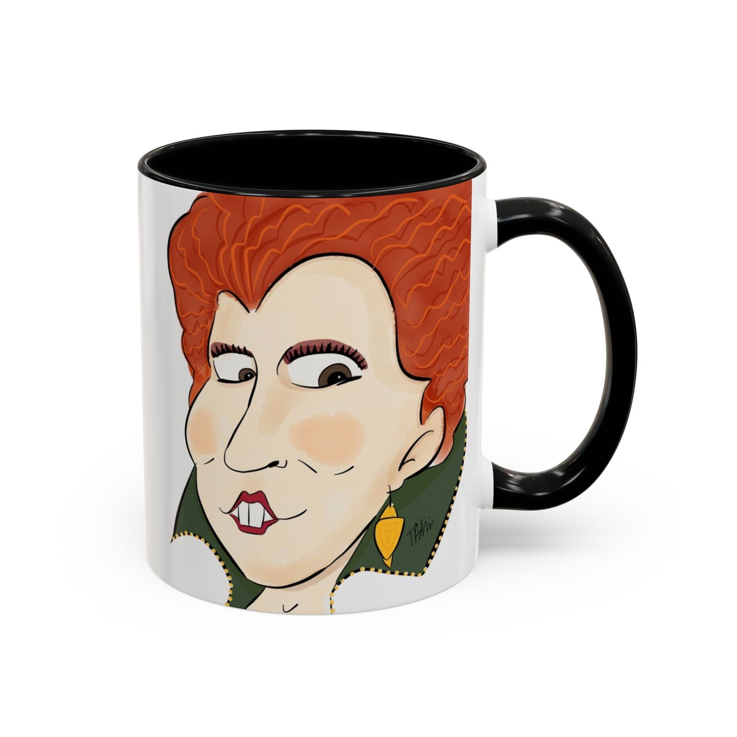 Illustrated Winifred Sanderson-Inspired Coffee or Tea Mug (11, 15oz)