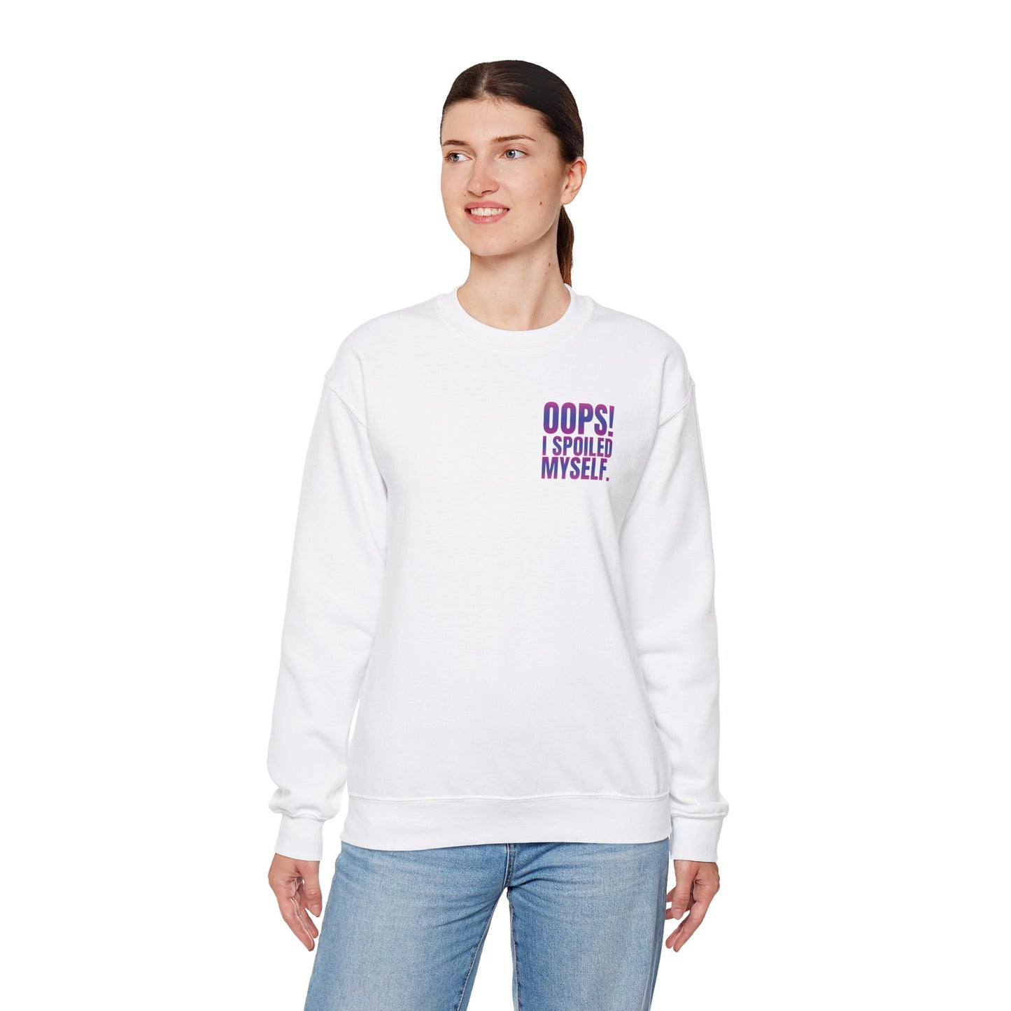 Embroidered Crewneck Sweatshirt - Oops! I spoiled myself.