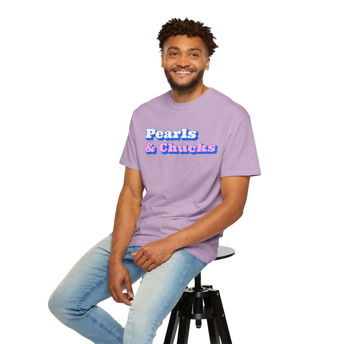 Pearls & Chucks General (Unisex Garment-Dyed T-shirt)