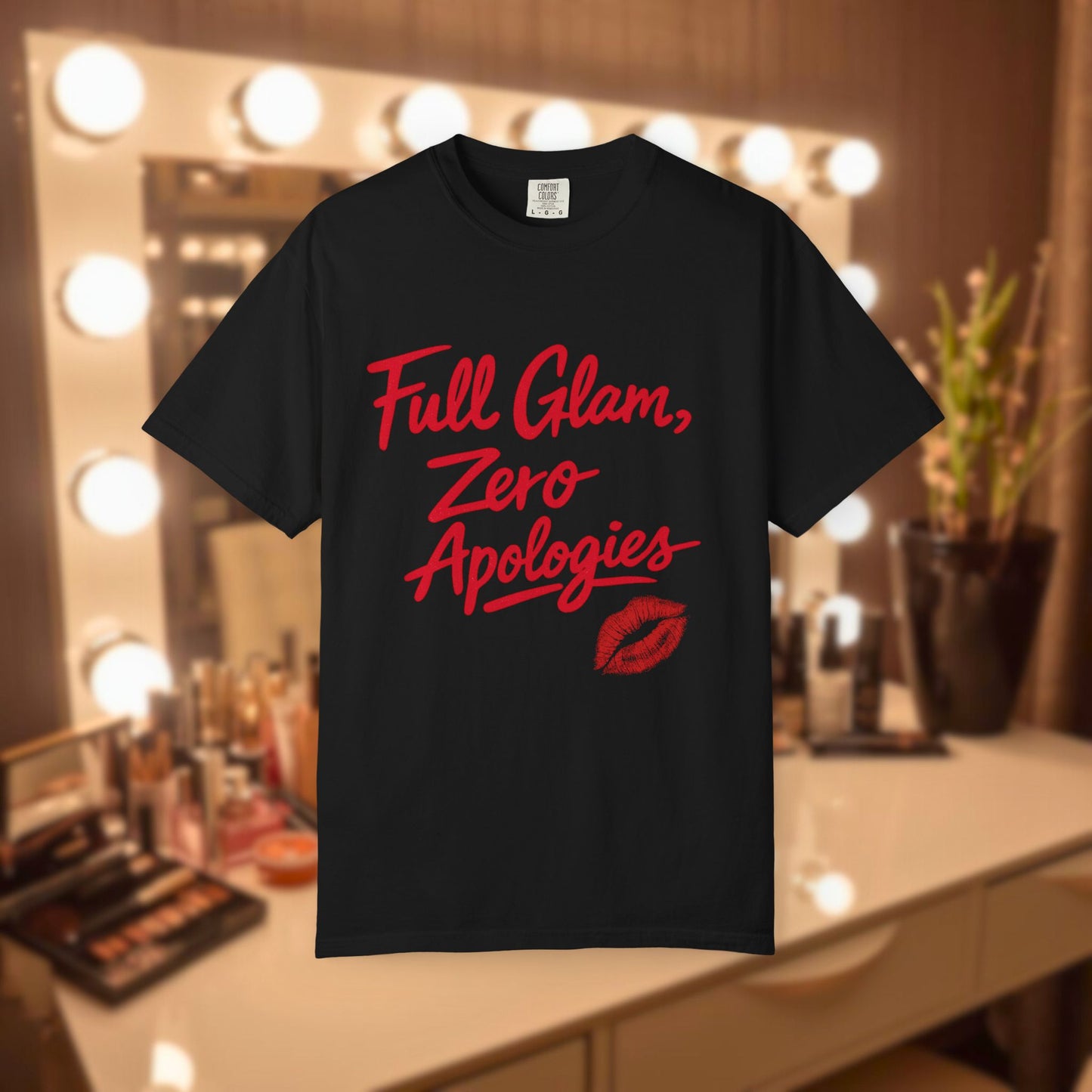 Full Glam, Zero Apologies | Unisex Graphic Crewneck T-Shirt