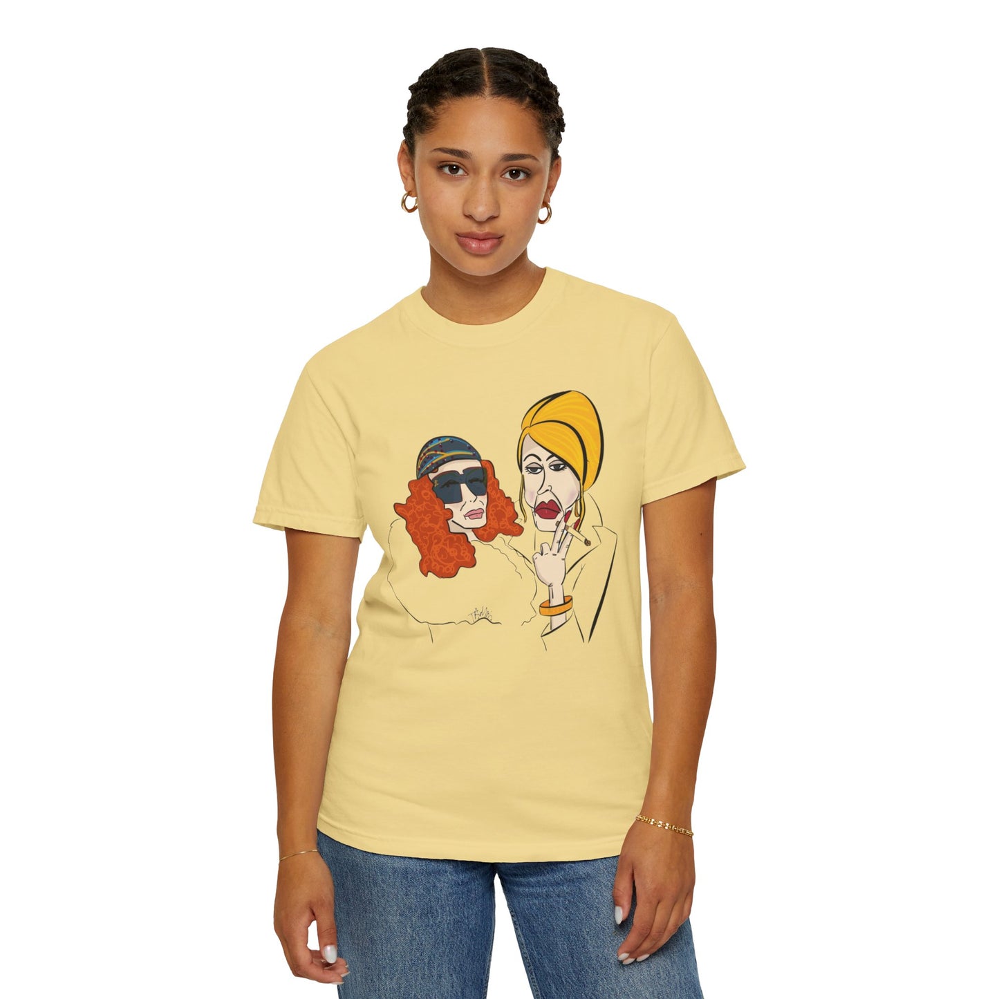 An Absolutely Fabulous Illustrated | Unisex Garment-Dyed T-shirt