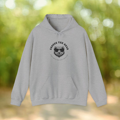 Choose the Bear | Unisex Heavy Blend™ Hooded Sweatshirt - Hoodie | A quirky, joy-filled design from Have Fun Spread Joy.