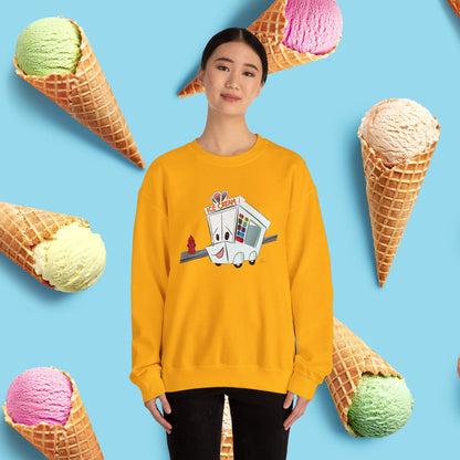 Sundae Driver | Unisex Heavy Blend™ Crewneck Sweatshirt - Sweatshirt | A quirky, joy-filled design from Have Fun Spread Joy.