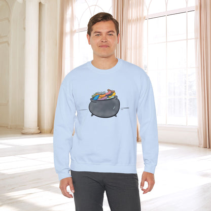 Pot O’Berets | Unisex Heavy Blend™ Crewneck Sweatshirt - Sweatshirt | A quirky, joy-filled design from Have Fun Spread Joy.
