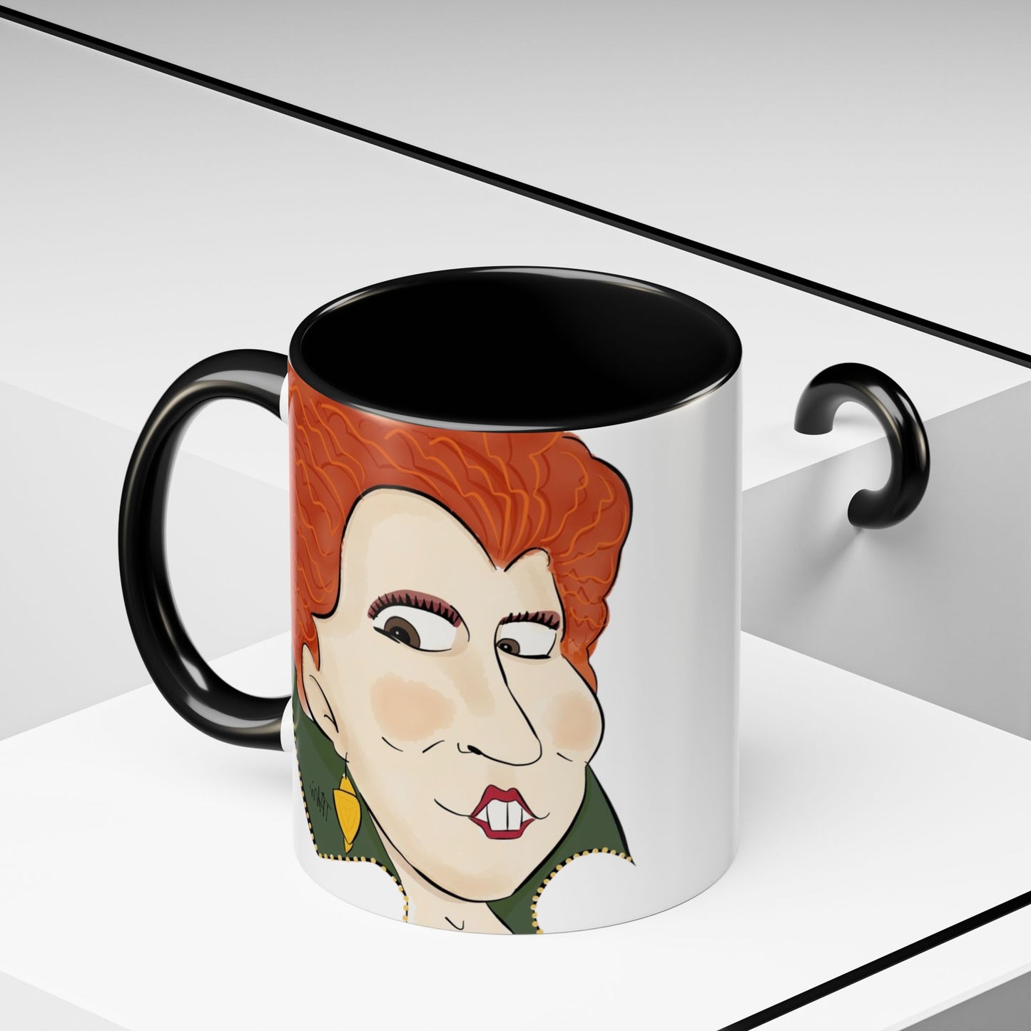 Illustrated Winifred Sanderson-Inspired Coffee or Tea Mug (11, 15oz)