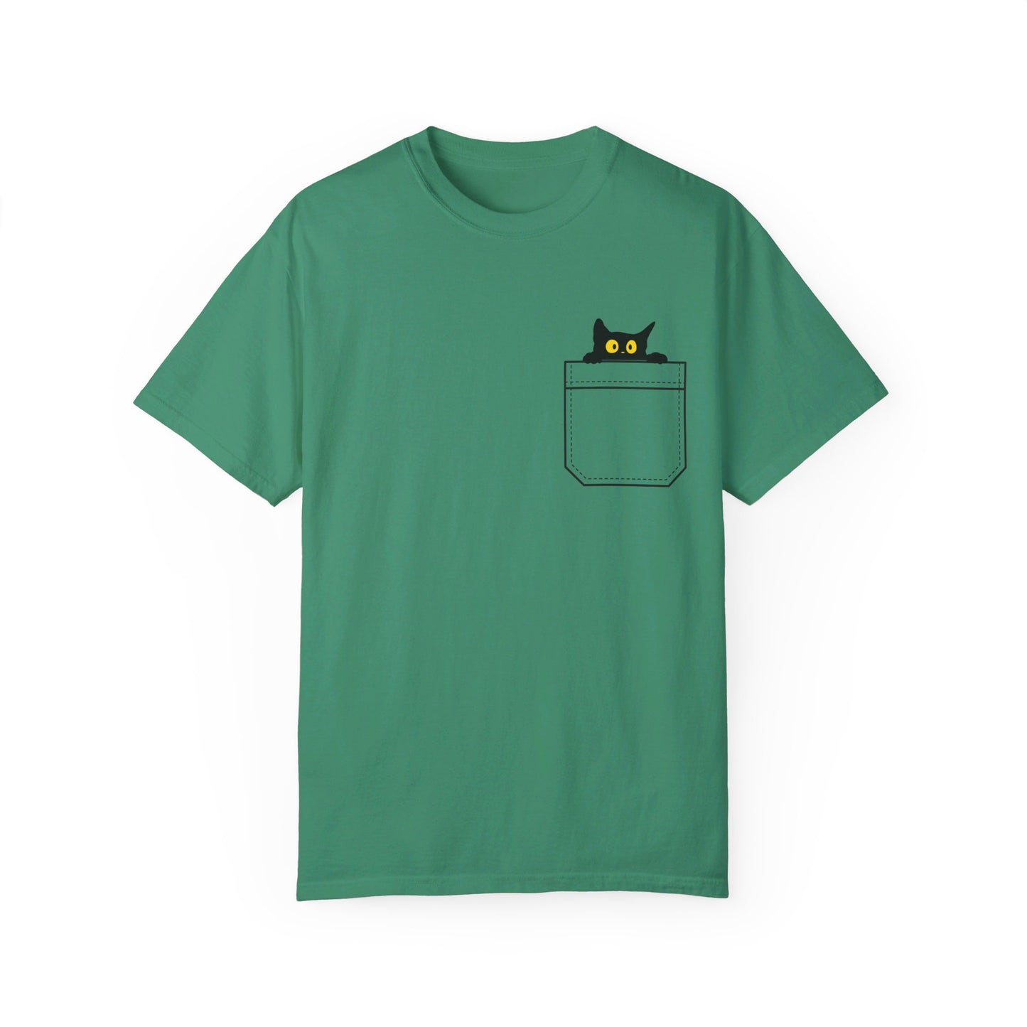 Pocket Cat T-Shirt | Unisex Garment-Dyed T-shirt