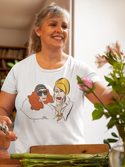 An Absolutely Fabulous Illustrated | Unisex Garment-Dyed T-shirt - T-Shirt | A quirky, joy-filled design from Have Fun Spread Joy.