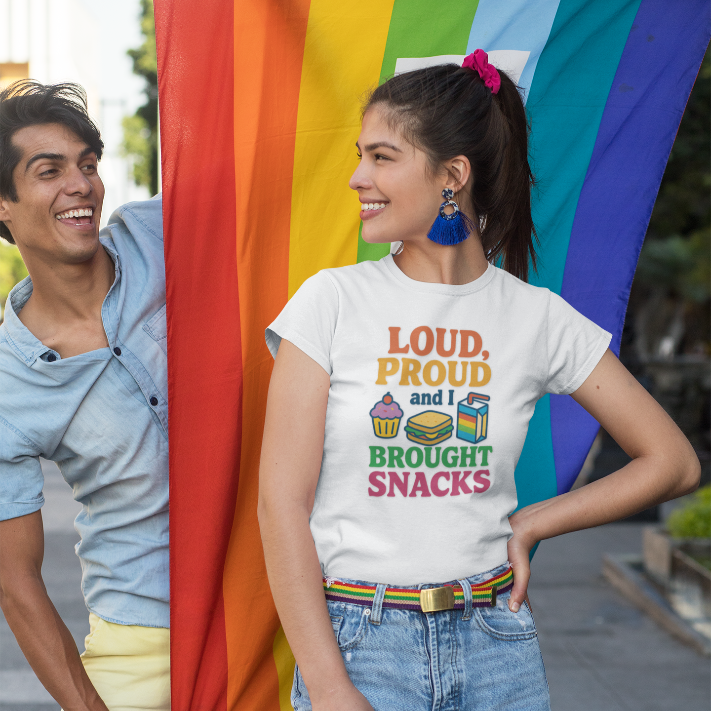 Loud, Proud, and I Brought Snacks Tee - T-Shirt | A quirky, joy-filled design from Have Fun Spread Joy.