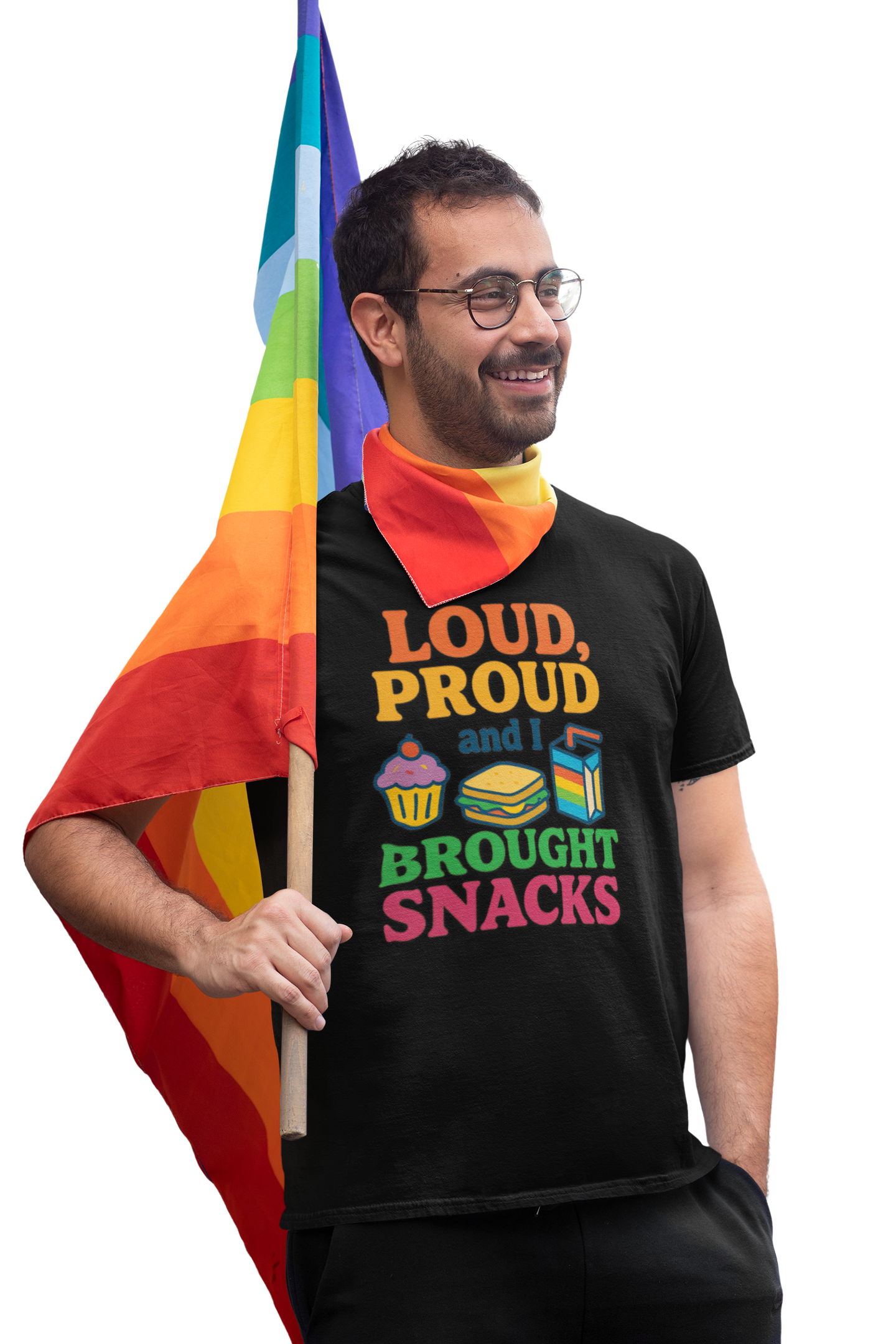 Loud, Proud, and I Brought Snacks Tee - T-Shirt | A quirky, joy-filled design from Have Fun Spread Joy.