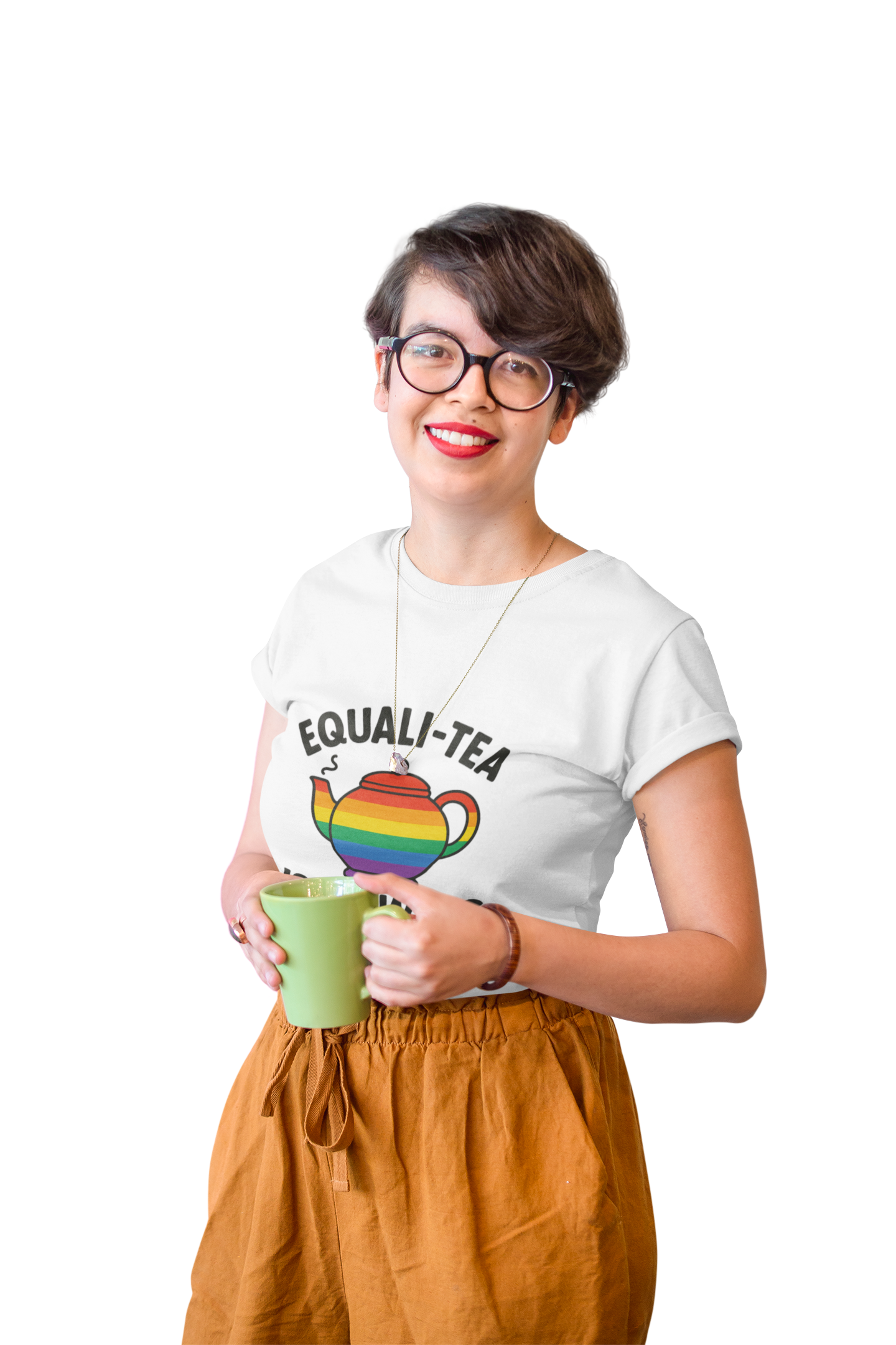 Equali-Tea Is Brewing Tee – Because the Tea Is Hot and the Looks Are Hotter - T-Shirt | A quirky, joy-filled design from Have Fun Spread Joy.