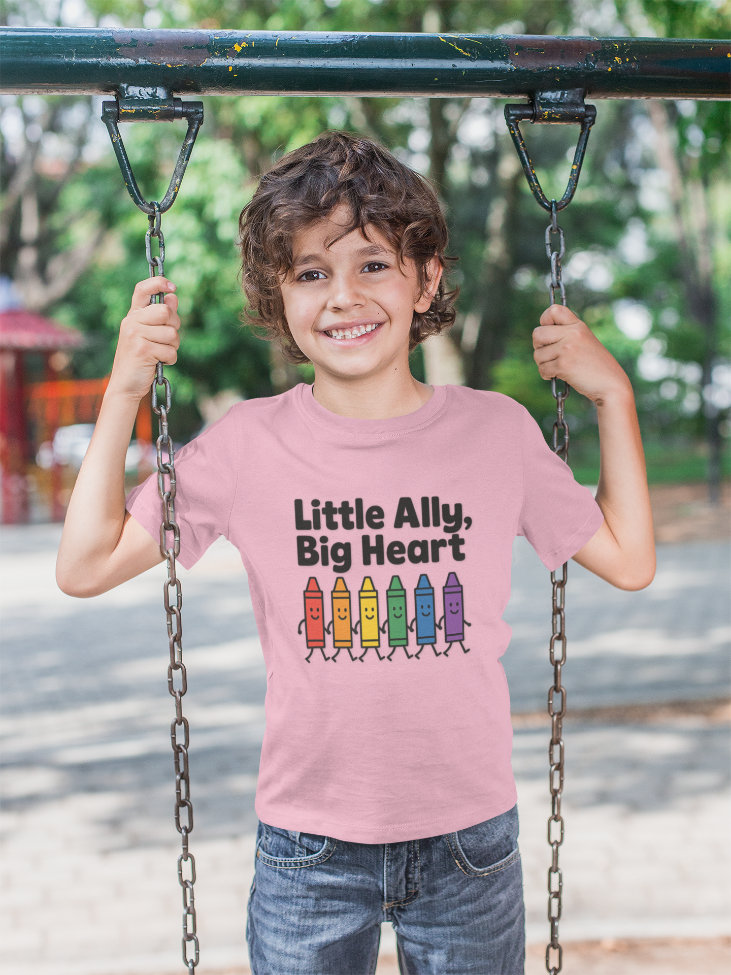 Little Allies, Big Heart – Kids Fine Jersey Tee - Kids clothes | A quirky, joy-filled design from Have Fun Spread Joy.