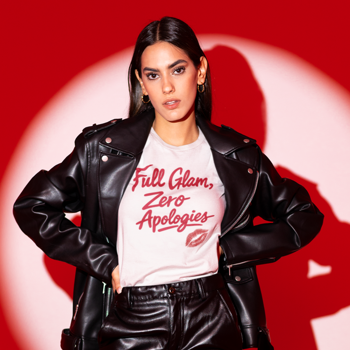 Full Glam, Zero Apologies | Unisex Graphic Crewneck T-Shirt