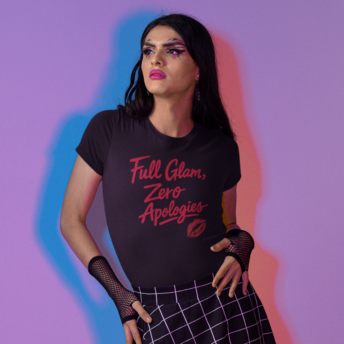 Full Glam, Zero Apologies | Unisex Graphic Crewneck T-Shirt