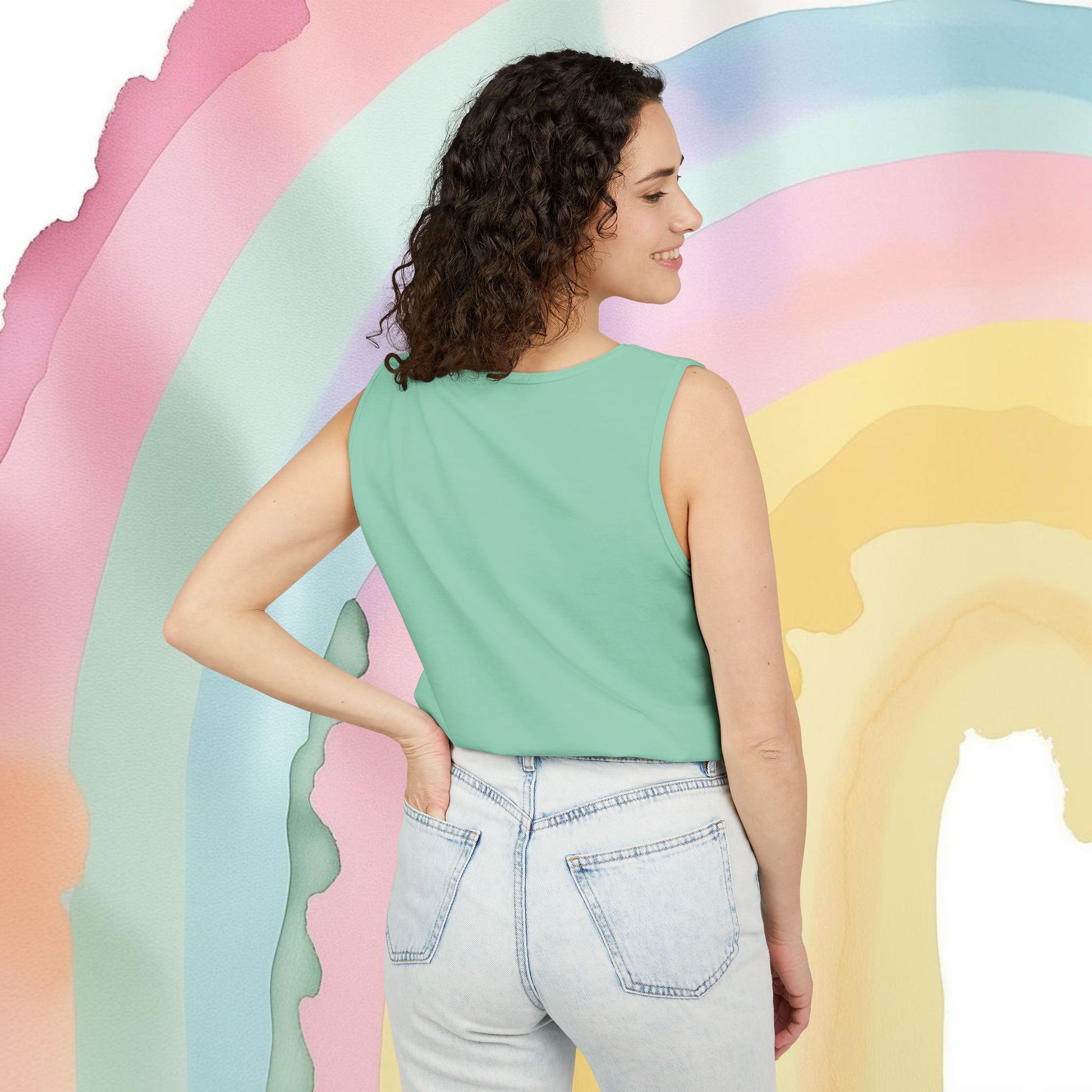 Hot Queer Summer Unisex Tank Top – LGBTQ+ Pride Clothing - Tank Top | A quirky, joy-filled design from Have Fun Spread Joy.