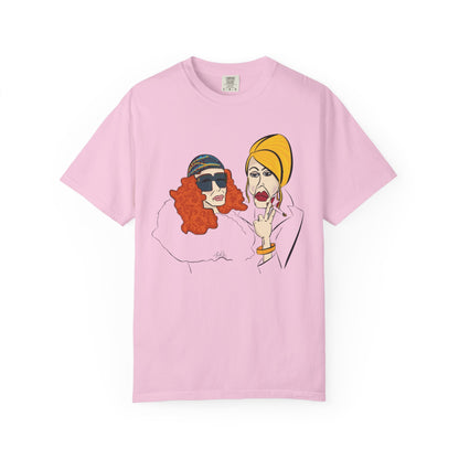 An Absolutely Fabulous Illustrated | Unisex Garment-Dyed T-shirt - T-Shirt | A quirky, joy-filled design from Have Fun Spread Joy.