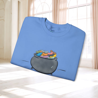 Pot O’Berets | Unisex Heavy Blend™ Crewneck Sweatshirt - Sweatshirt | A quirky, joy-filled design from Have Fun Spread Joy.