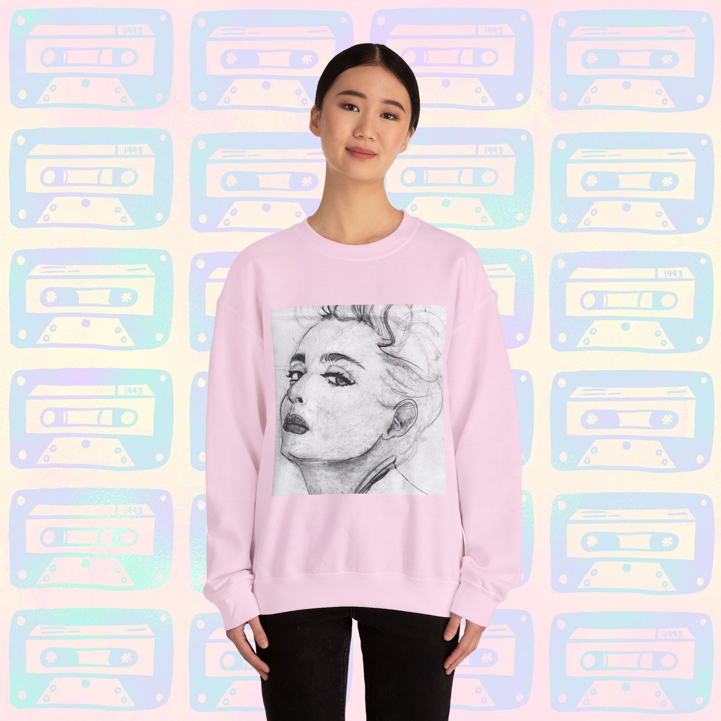 Living in a Material Sweatshirt 💋 | Unisex Heavy Blend™ Crewneck Sweatshirt