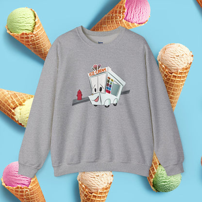 Sundae Driver | Unisex Heavy Blend™ Crewneck Sweatshirt - Sweatshirt | A quirky, joy-filled design from Have Fun Spread Joy.