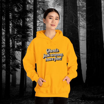 Ghouls Just Wanna Have Fun | Unisex Heavy Blend™ Hooded Sweatshirt - Hoodie | A quirky, joy-filled design from Have Fun Spread Joy.